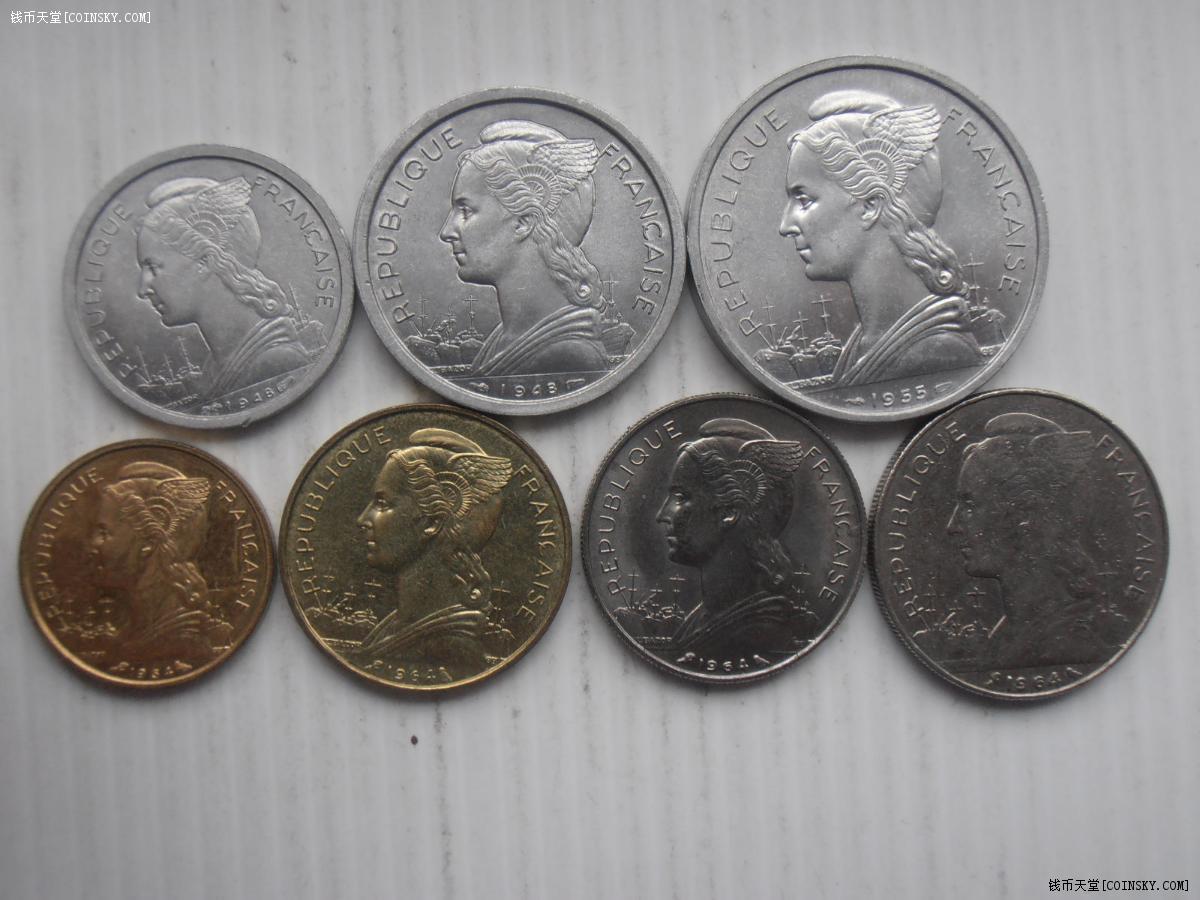 法属留尼汪7枚套币特价