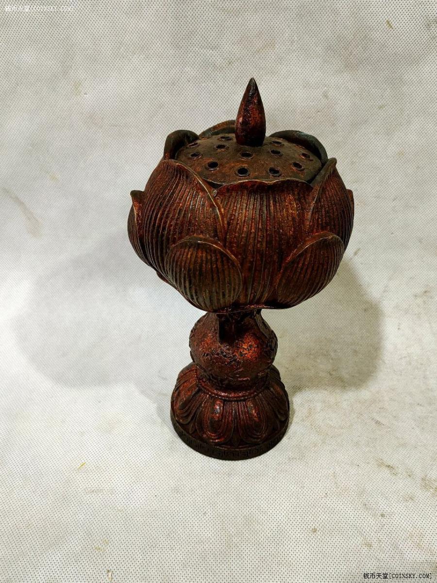 钱币天堂·交易区详情·一线新收 铜器 莲花灯盏 熏炉