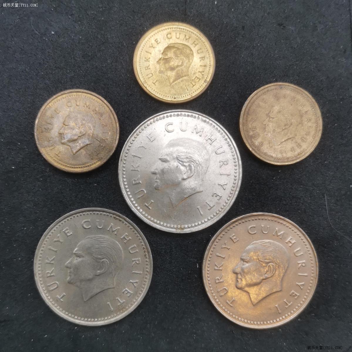 钱币天堂·交易区详情·土耳其凯尔末高值2500-5000里拉六枚