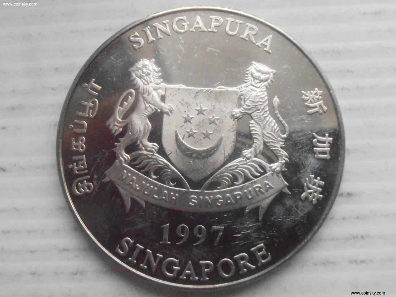 新加坡10元硬币图图片