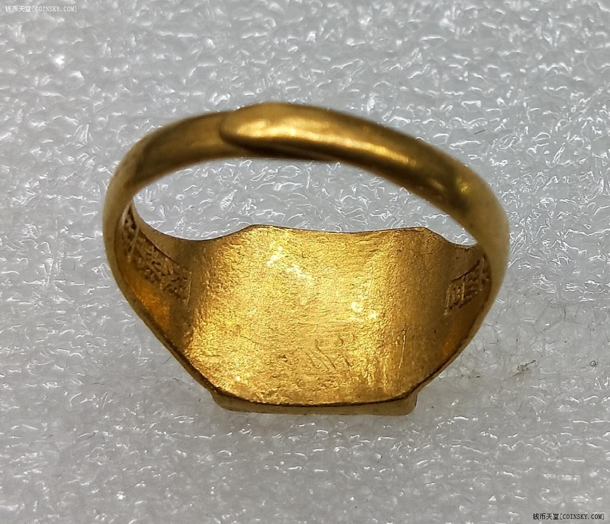 清末民国浙江地区三源信十足金叶祥金戒指789克