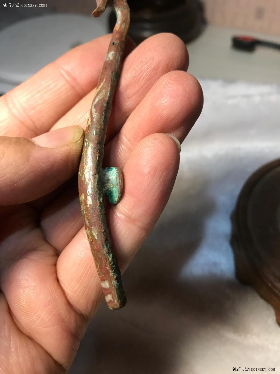 钱币天堂·交易区详情·战汉时期-青铜错金银带勾一个【如图老错金银
