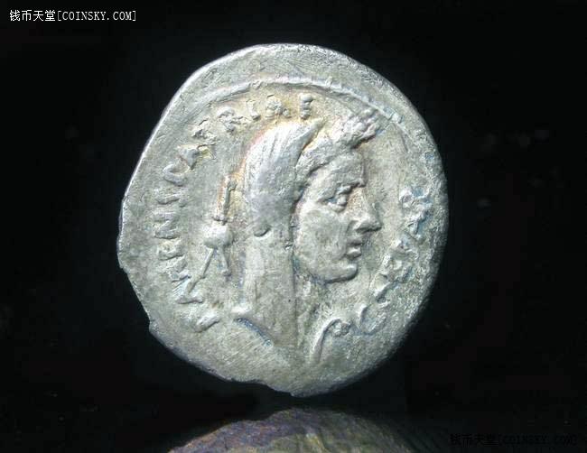 古罗马币凯撒大帝头像老银币凝绿轩欧洲古代钱币西方古典