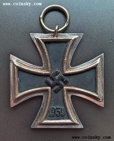 二战原品第三帝国德国纳粹二级铁十字勋章ek2厂标55