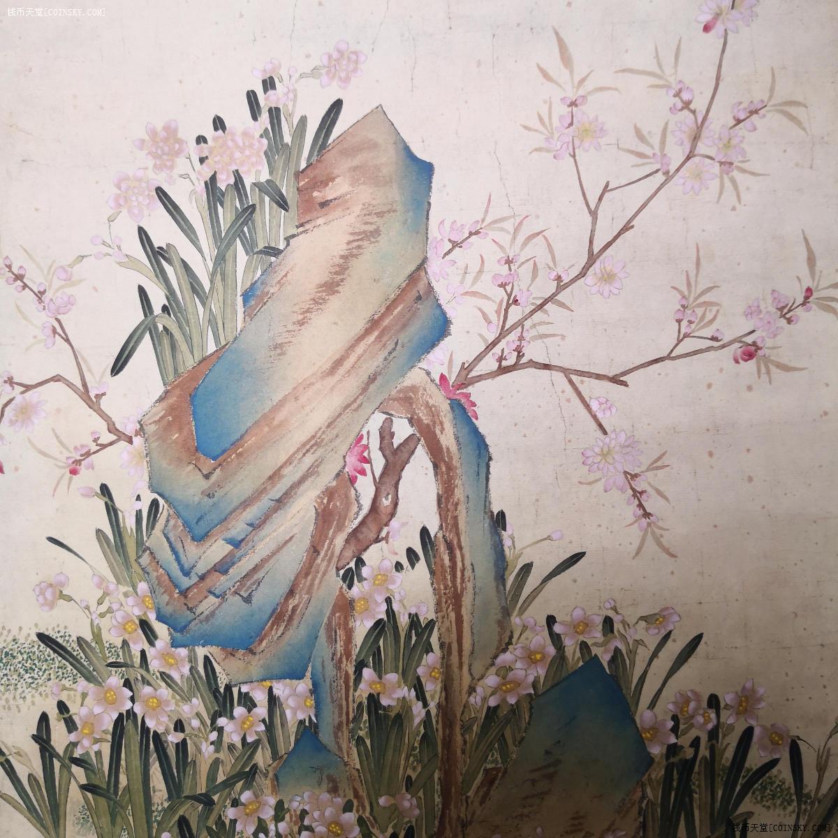 钱币天堂·交易区详情·回流 梅兰芳款 纸本设色水仙梅石图