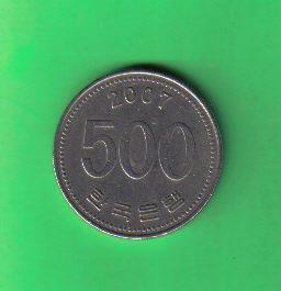 韩国~2007年500元/实物扫描