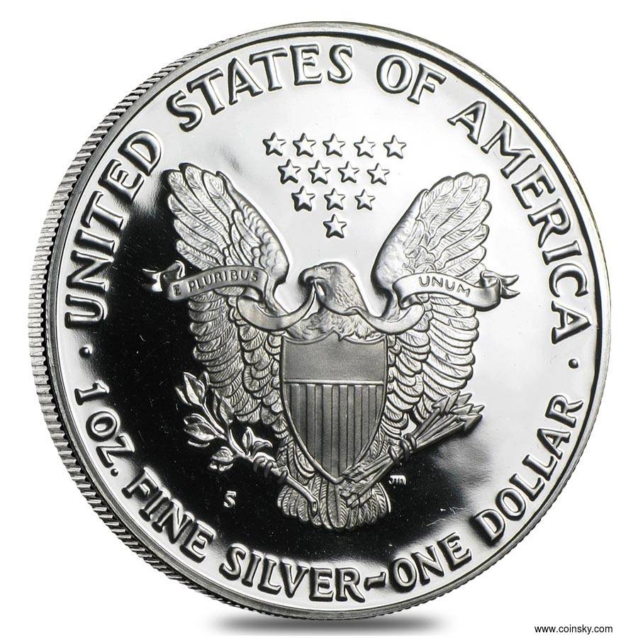 1989美国鹰扬999精铸银币1盎司