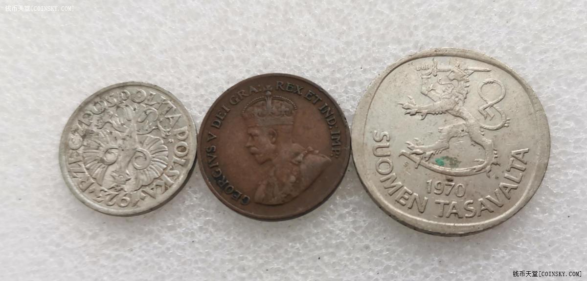 钱币天堂·交易区详情·芬兰1马克银币等3枚一起拍