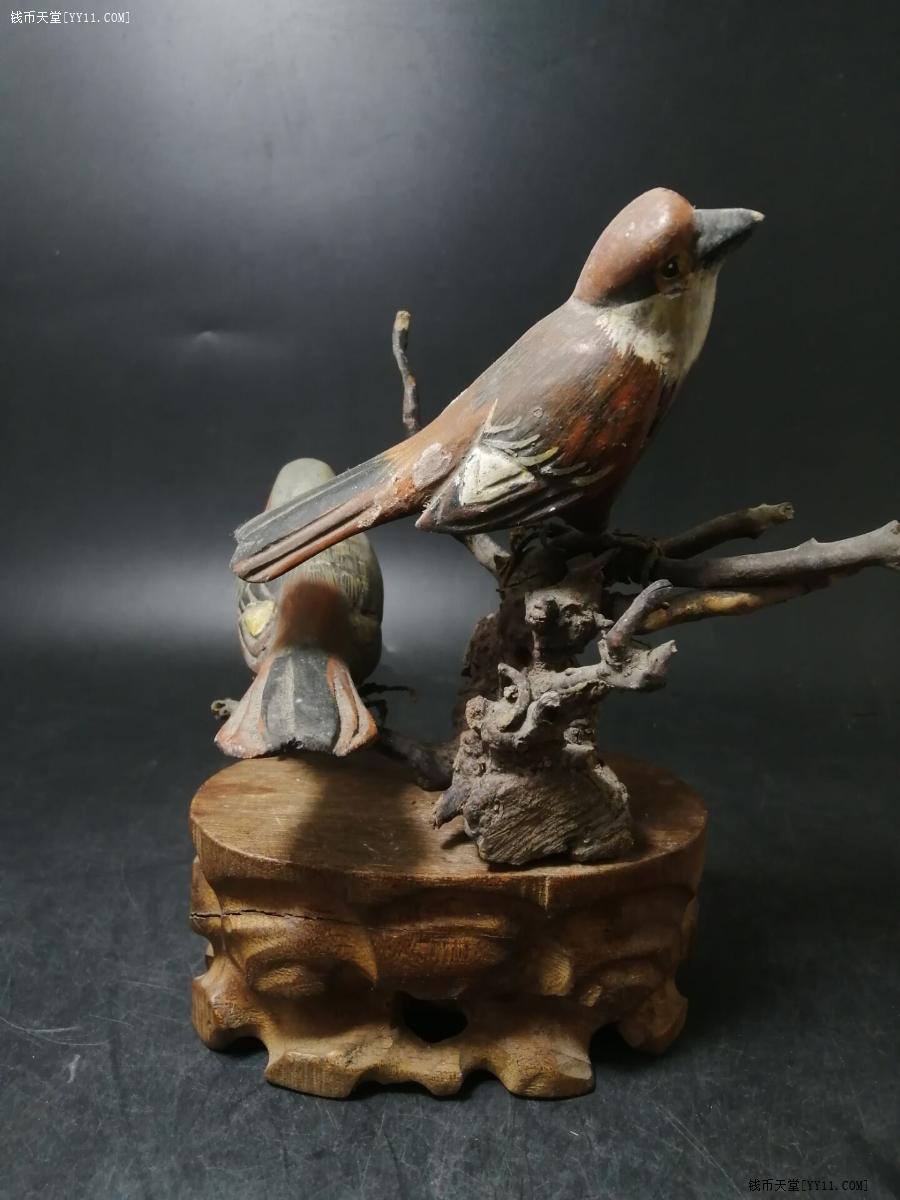钱币天堂·交易区详情·上世纪 木雕小鸟摆件