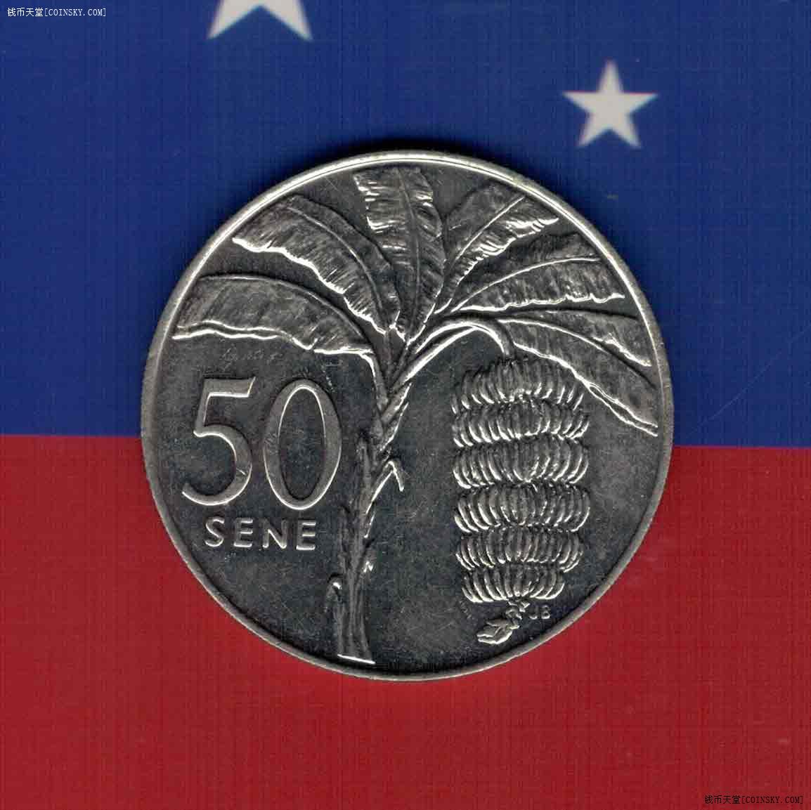 萨摩亚 西萨摩亚 1996 年 50 分 /实物如图/aunc