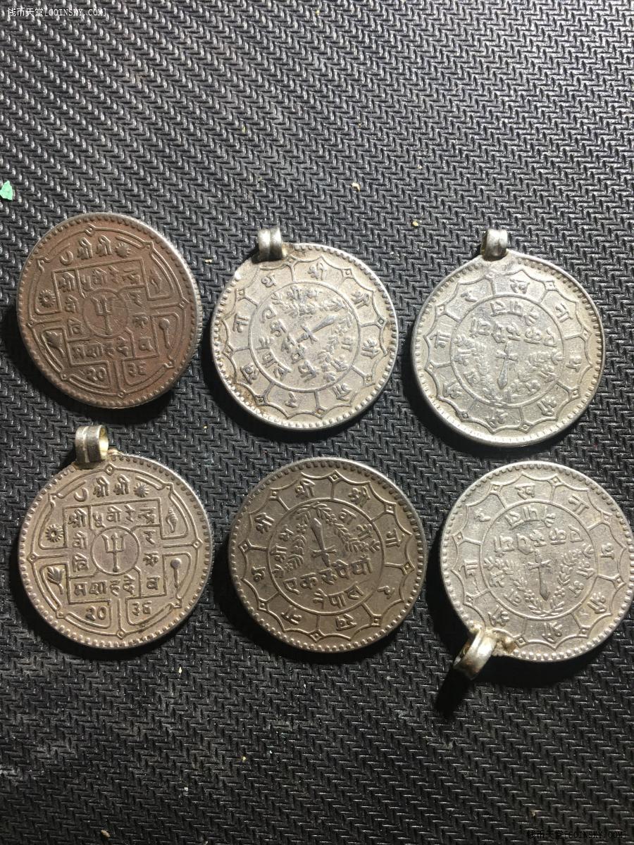 钱币天堂·交易区详情·3307:旧尼泊尔王国莫哈银币6枚