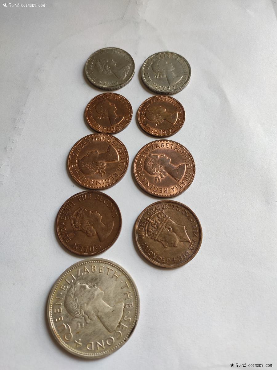 钱币天堂·交易区详情·英系英国新西兰硬币一组