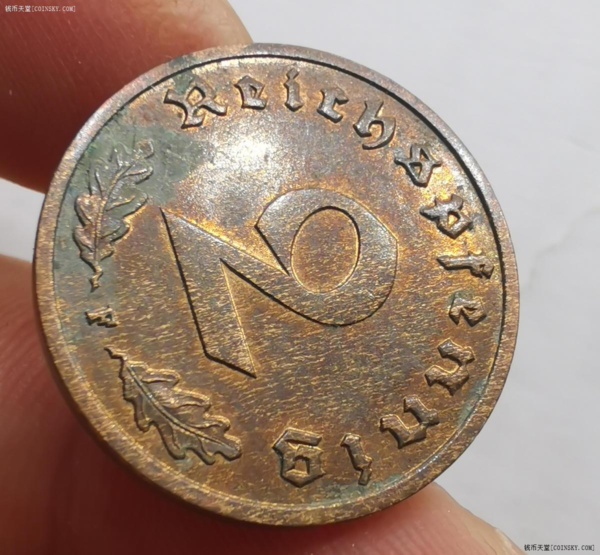 钱币天堂·交易区详情·德国1939年2芬尼铜币f版带光