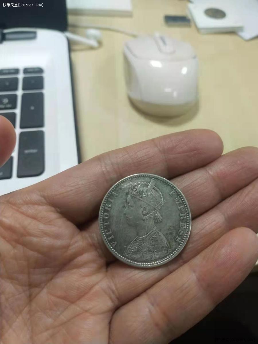 钱币天堂·交易区详情·1890年维多利亚女王1卢比银币-2
