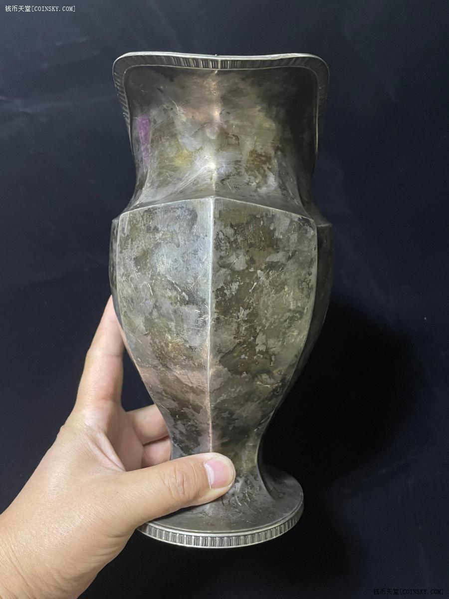 钱币天堂·交易区详情·西洋银器1865年代约862克美国gorham公司银奶