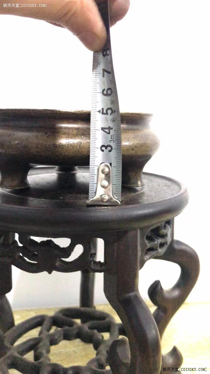 钱币天堂·交易区详情·慎德堂制款鬲式铜香炉重约二斤