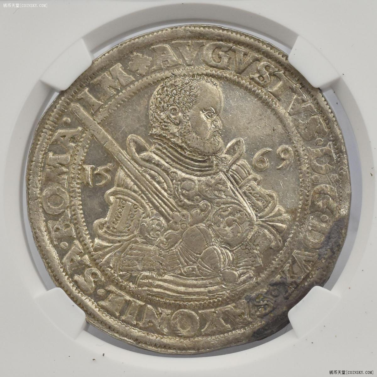 ngc ms60 德国萨克森王国1569年泰勒银币
