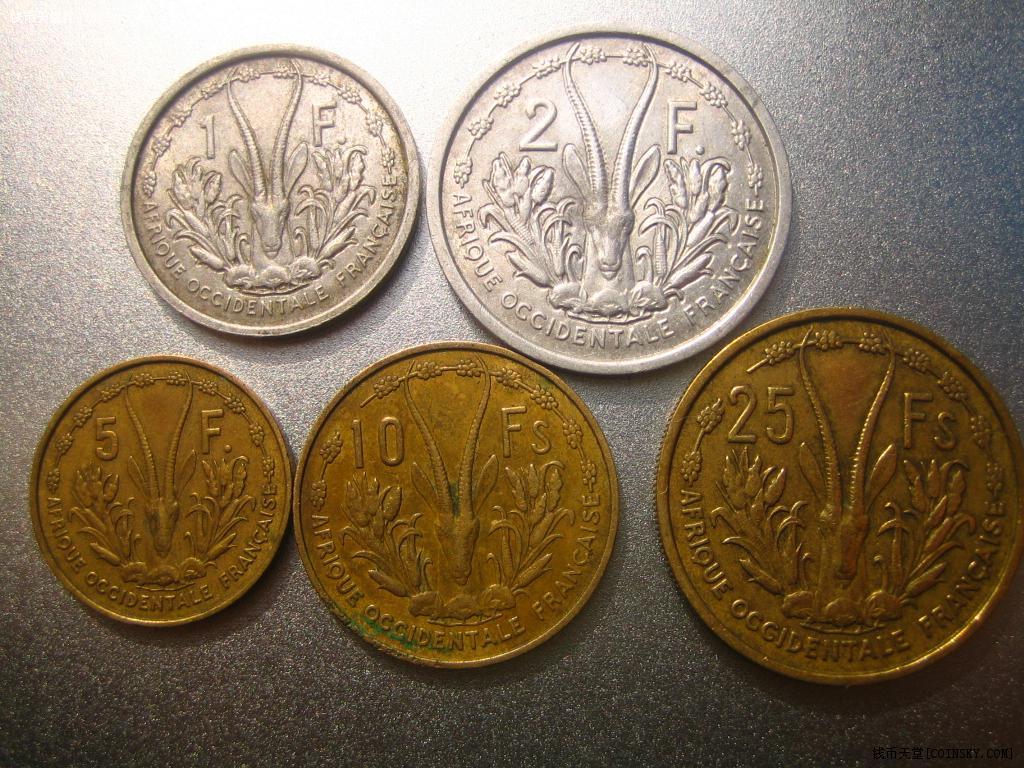 1948/56年法属西非5枚套
