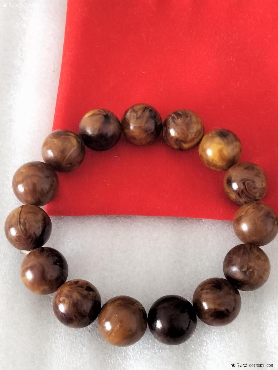 钱币天堂·交易区详情·龙涎香1.4cm男女手串,纹理花纹都很漂亮