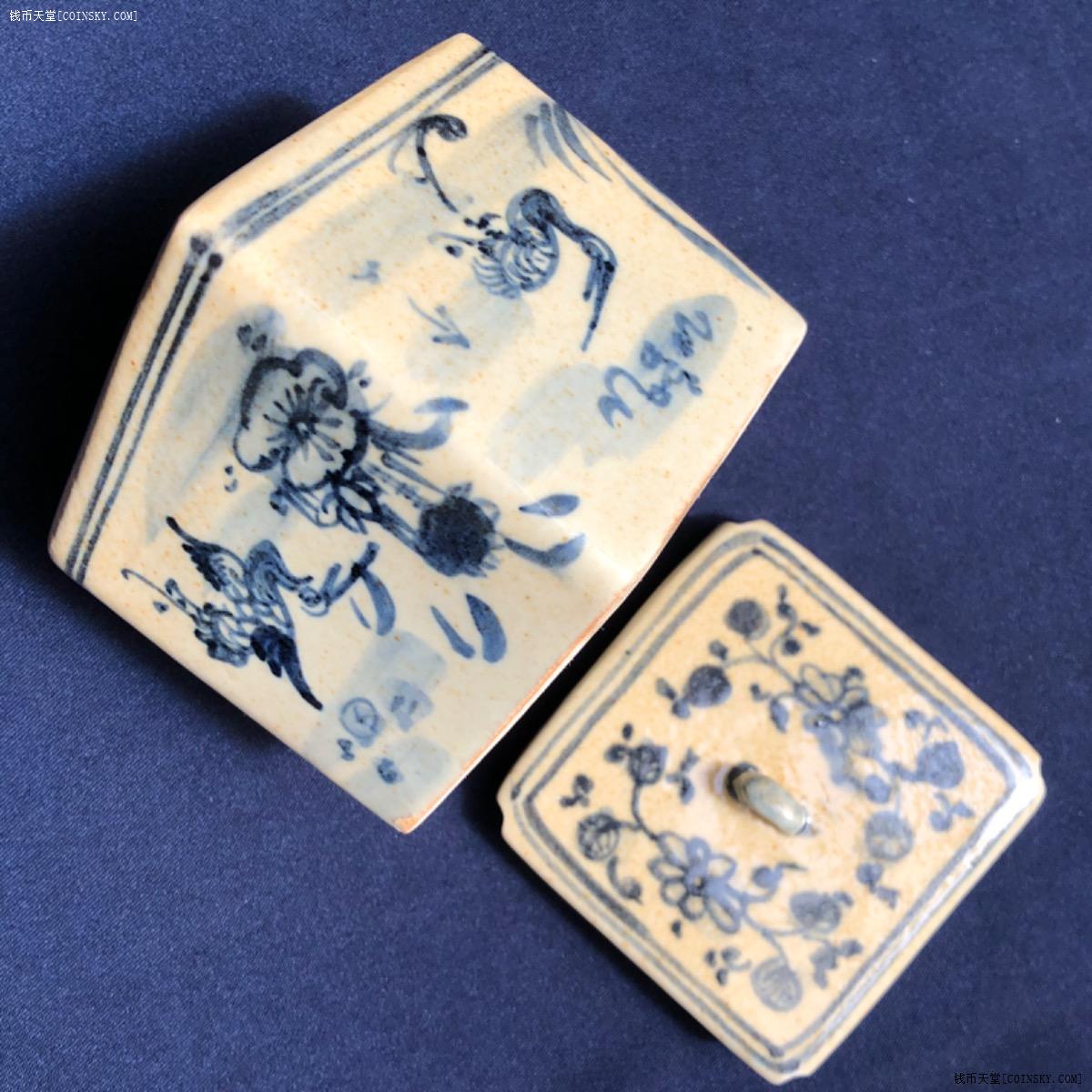 万福攸同青花蟋蟀罐