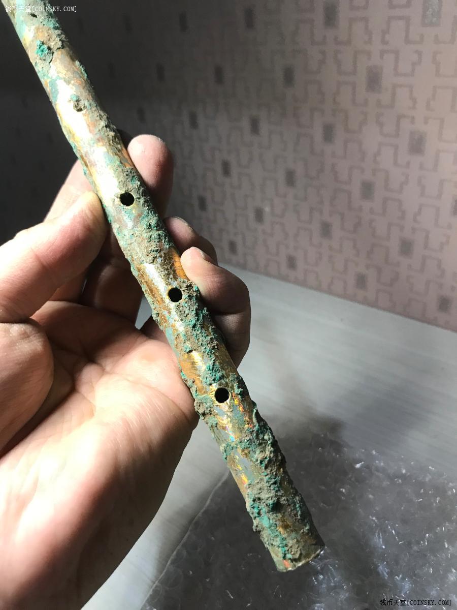 钱币天堂·交易区详情·鎏金-笛子一个【如图鎏金完好】