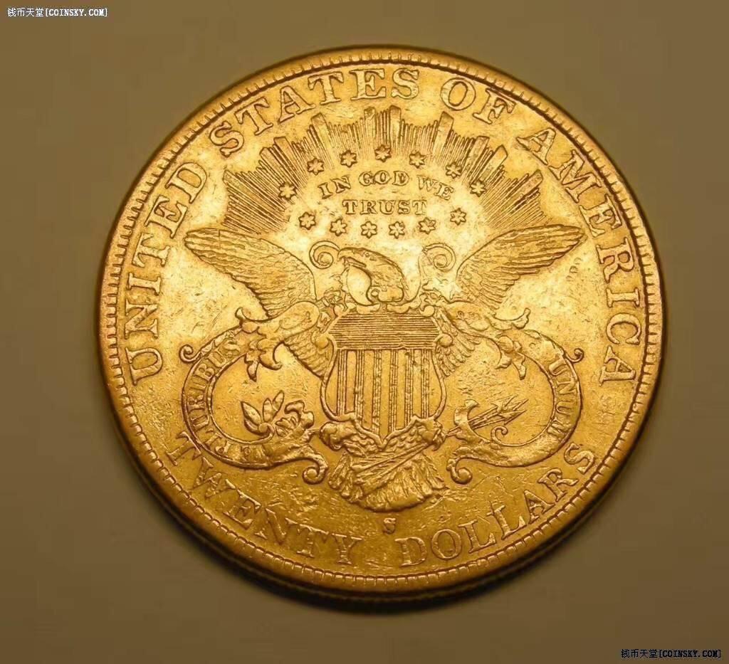 美国1899年自由女神20大金币3343g900金