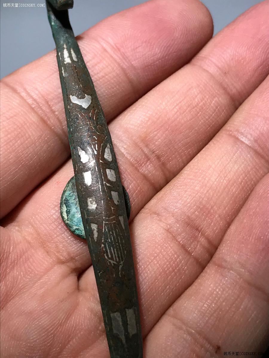 钱币天堂·交易区详情·战汉时期-青铜错银带勾【如图完美珍稀品】
