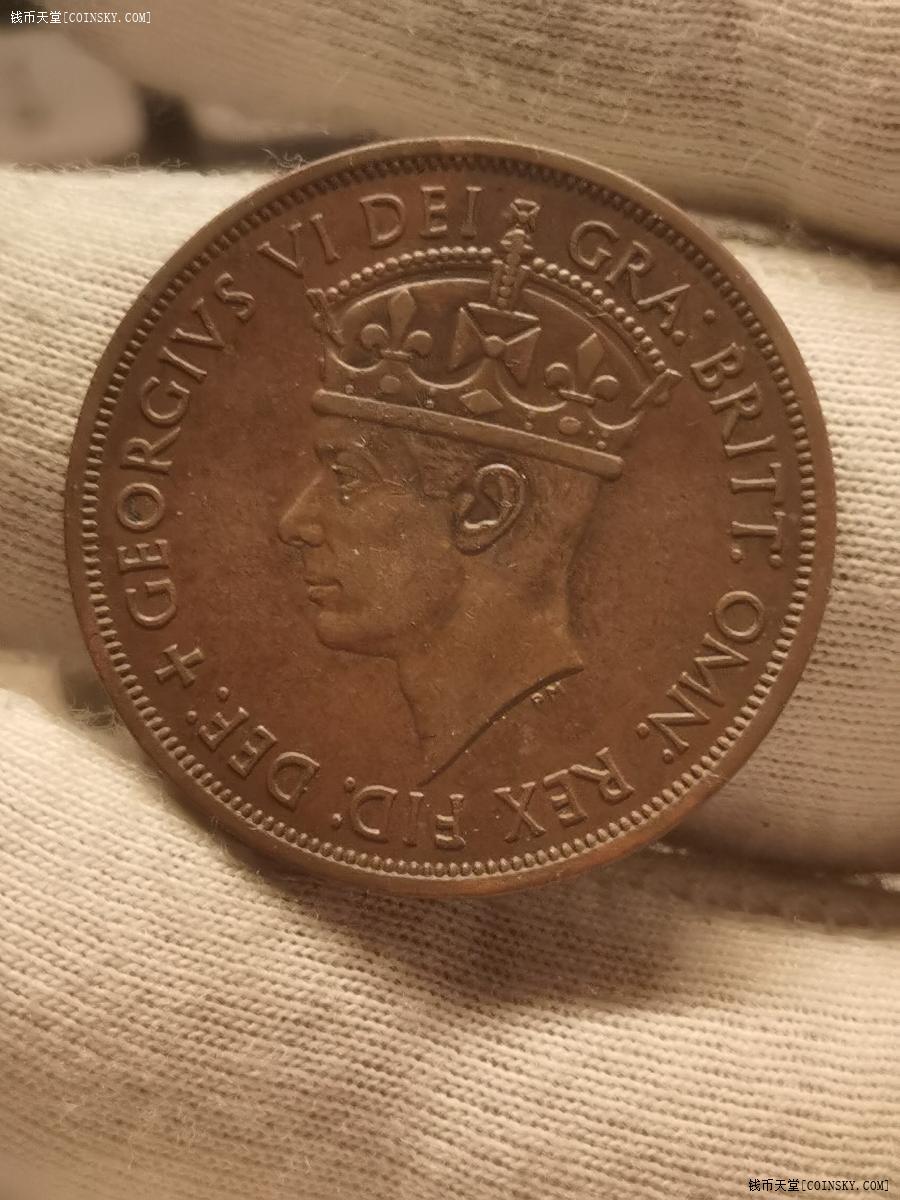 钱币天堂·交易区详情·【完未品】1945年英属泽西乔治六世1/12先令大