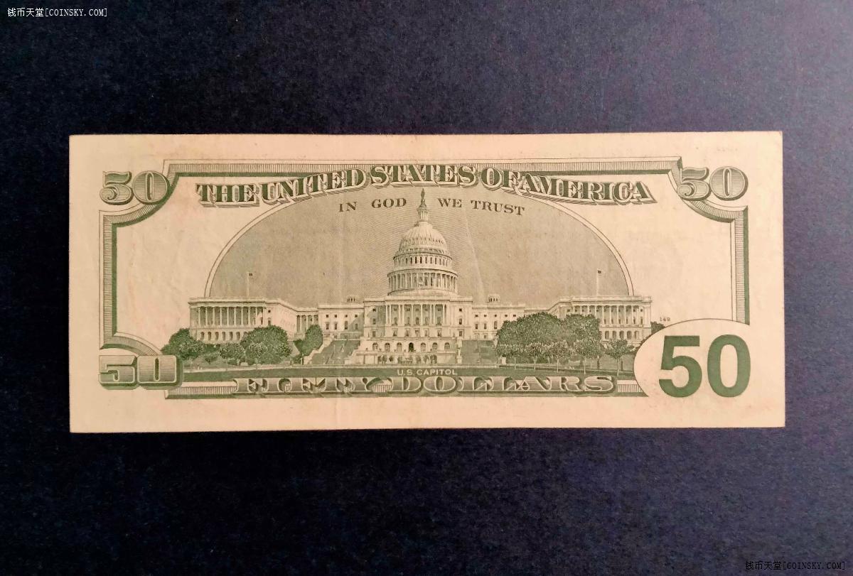 钱币天堂·交易区详情·1996年版 黑白大头50美元