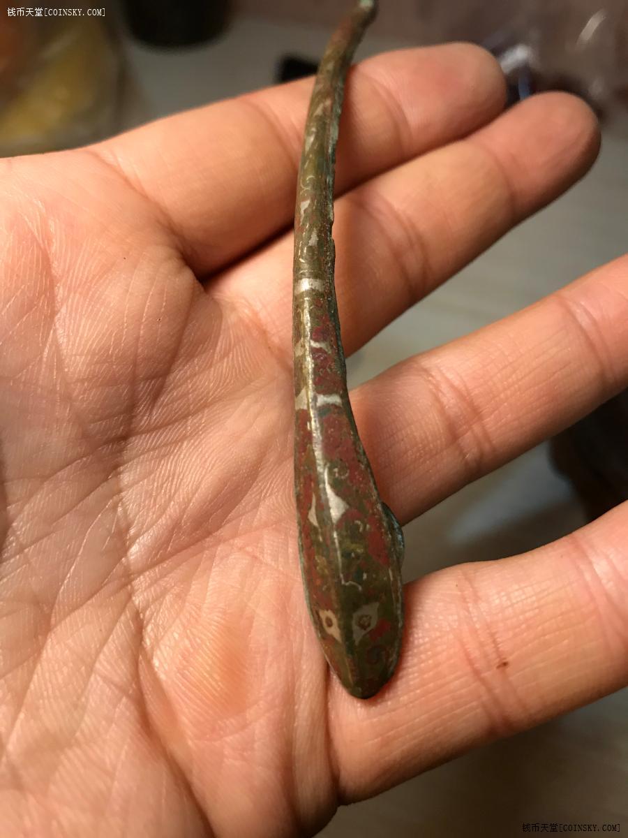 钱币天堂·交易区详情·战汉-错金银带勾一个【稀少形状】