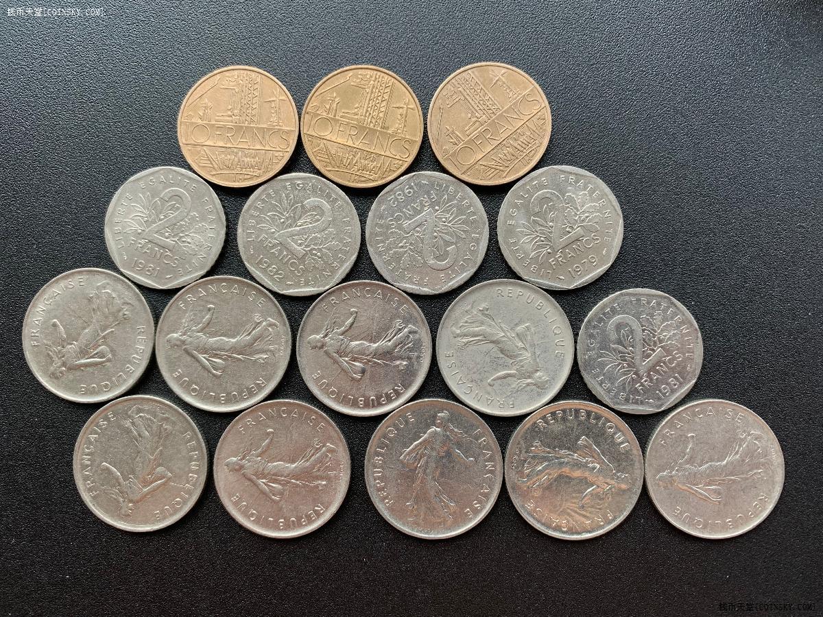 钱币天堂·交易区详情·法国硬币一组法郎frf