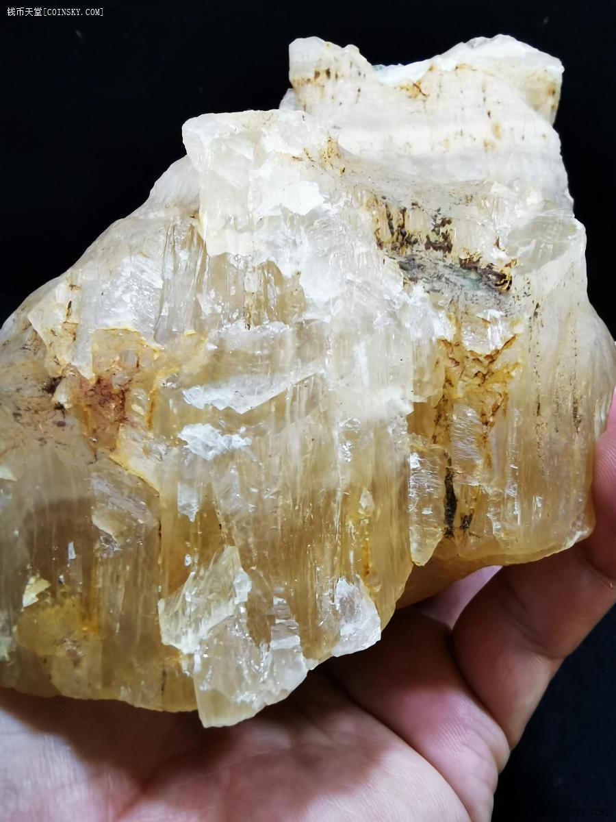 钱币天堂·交易区详情·冰透如水晶般的玉化钟乳石摆件