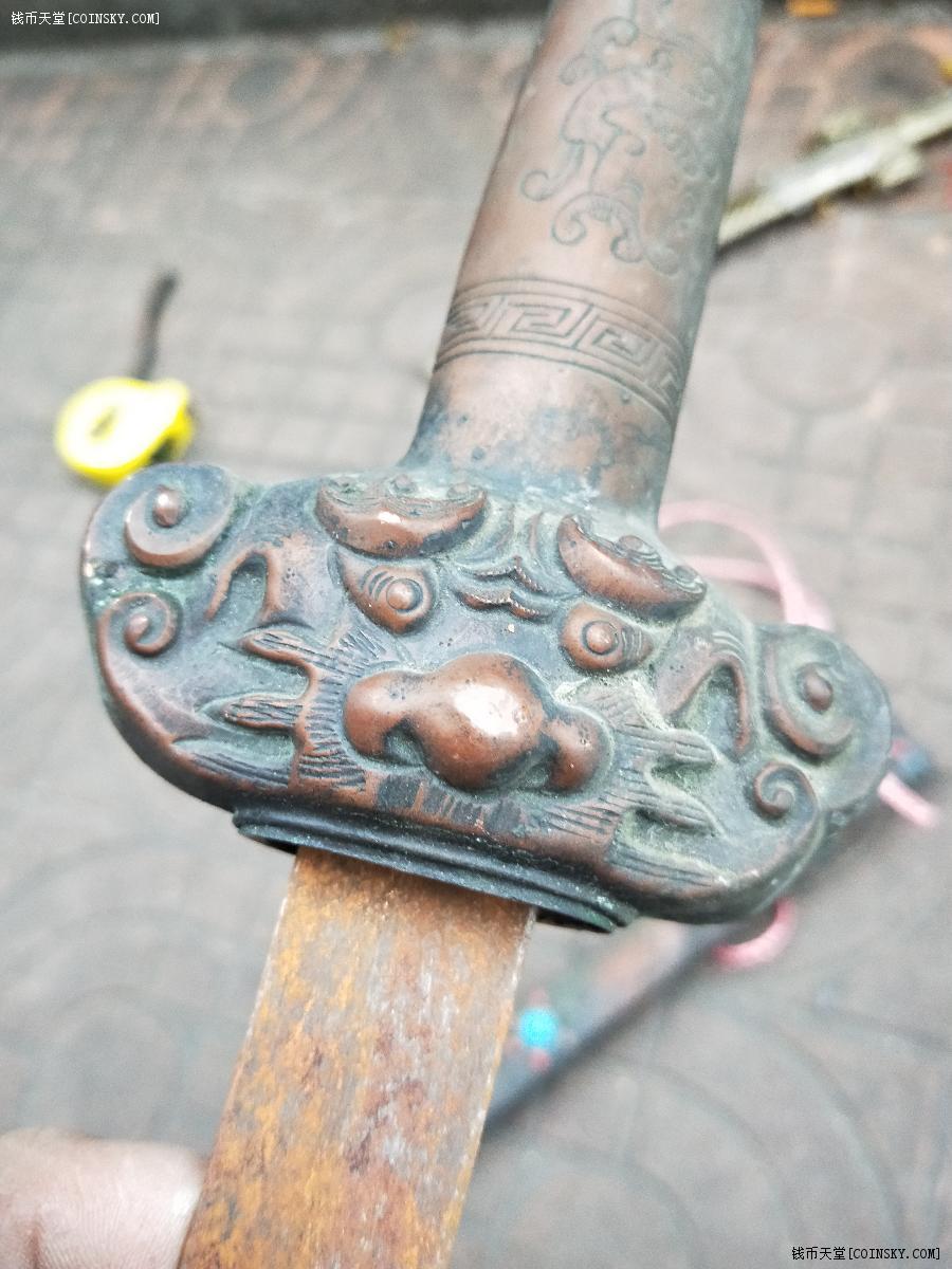 钱币天堂·交易区详情·按工艺品:一把红铜纯钢镇宅风水剑