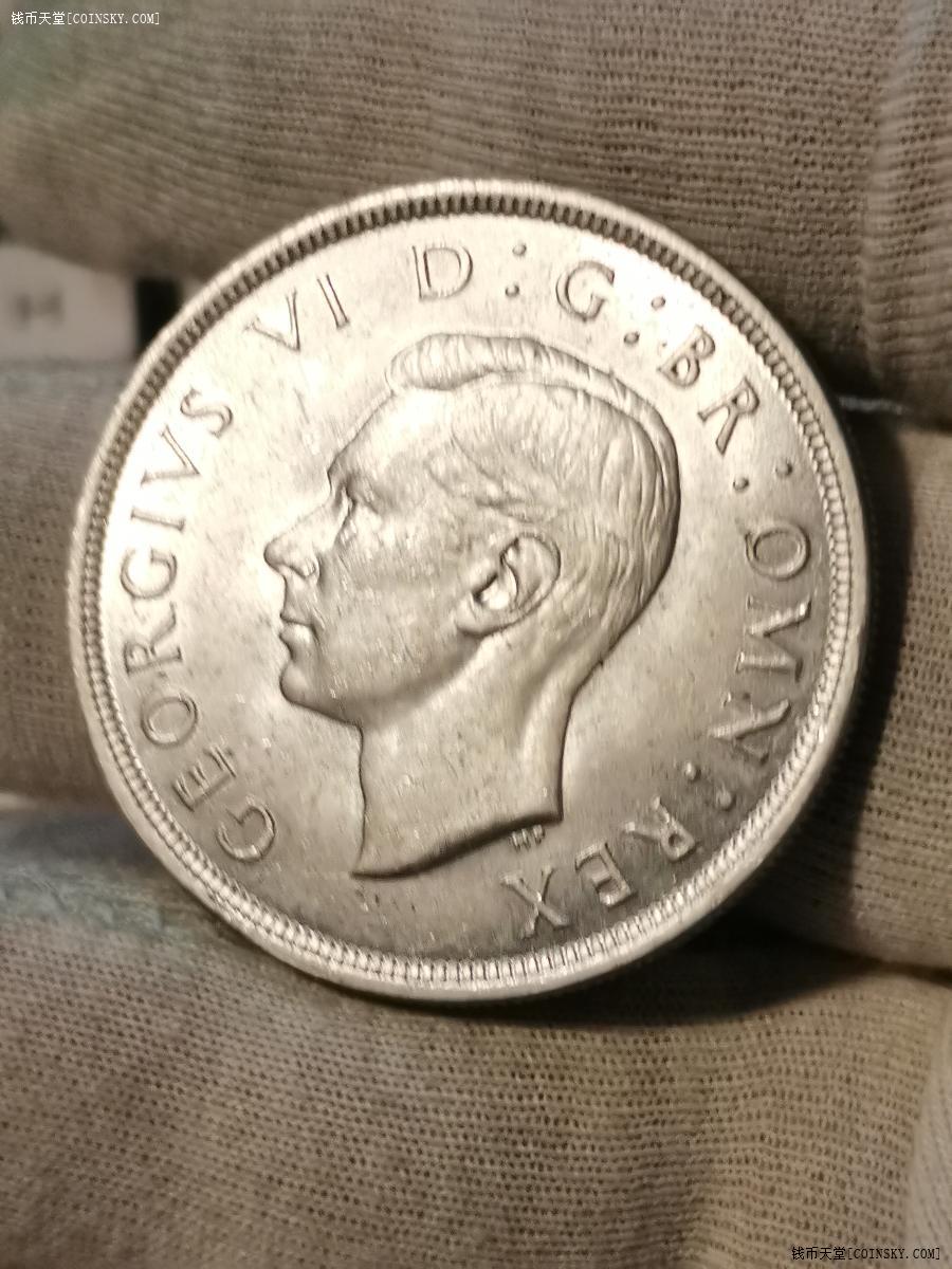 钱币天堂·交易区详情·【暴光完未品】英国1937年乔治六世克朗型大