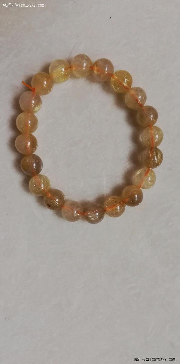 钱币天堂·交易区详情·天然绿幽灵,黄发晶手串等