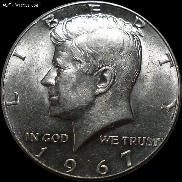 截标专区 外国硬币 欧洲 物品详情[已售]【雨安b】 美国半美元1967年