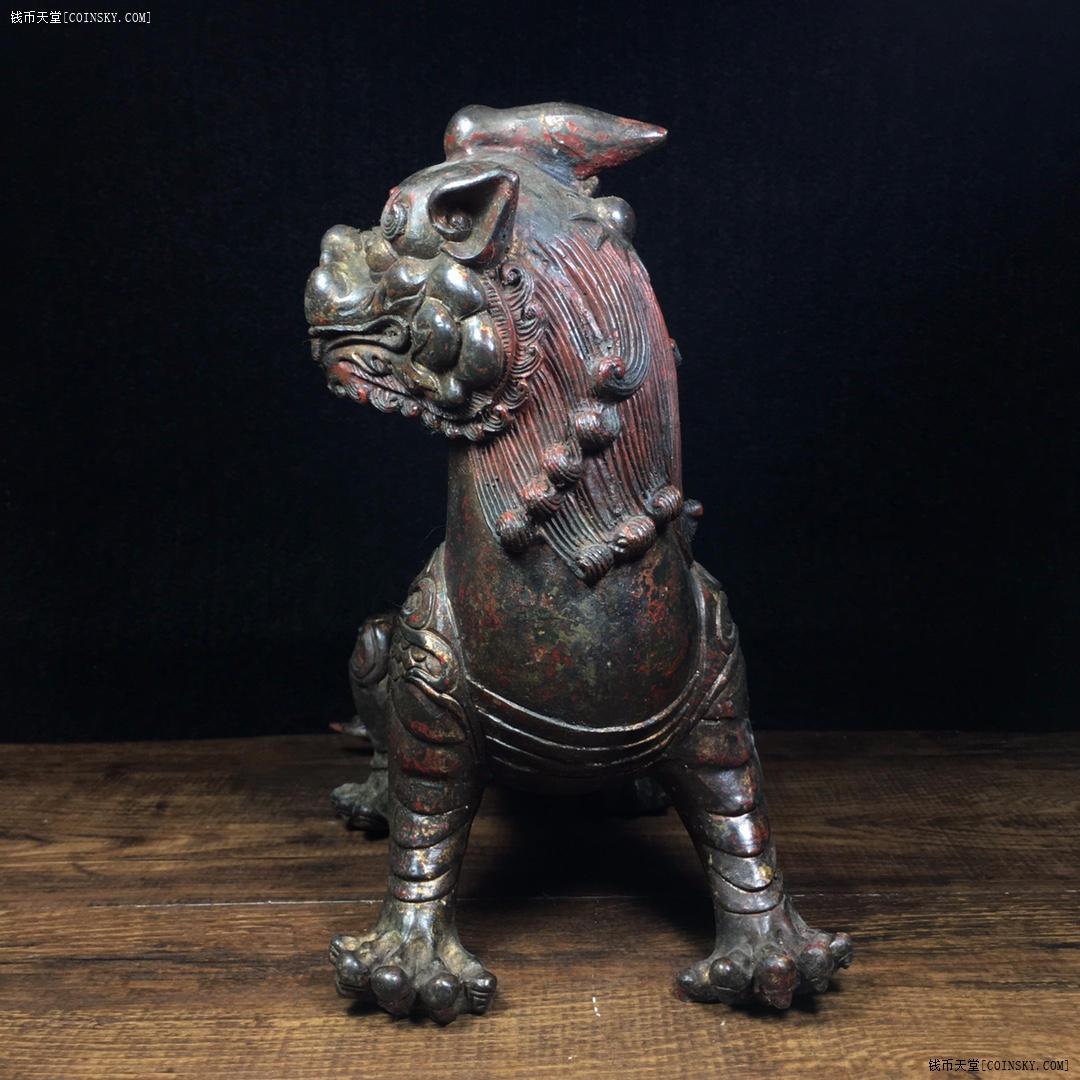 钱币天堂·交易区详情·老铜器纯铜谛听神兽 长22厘米,宽12厘米,高约