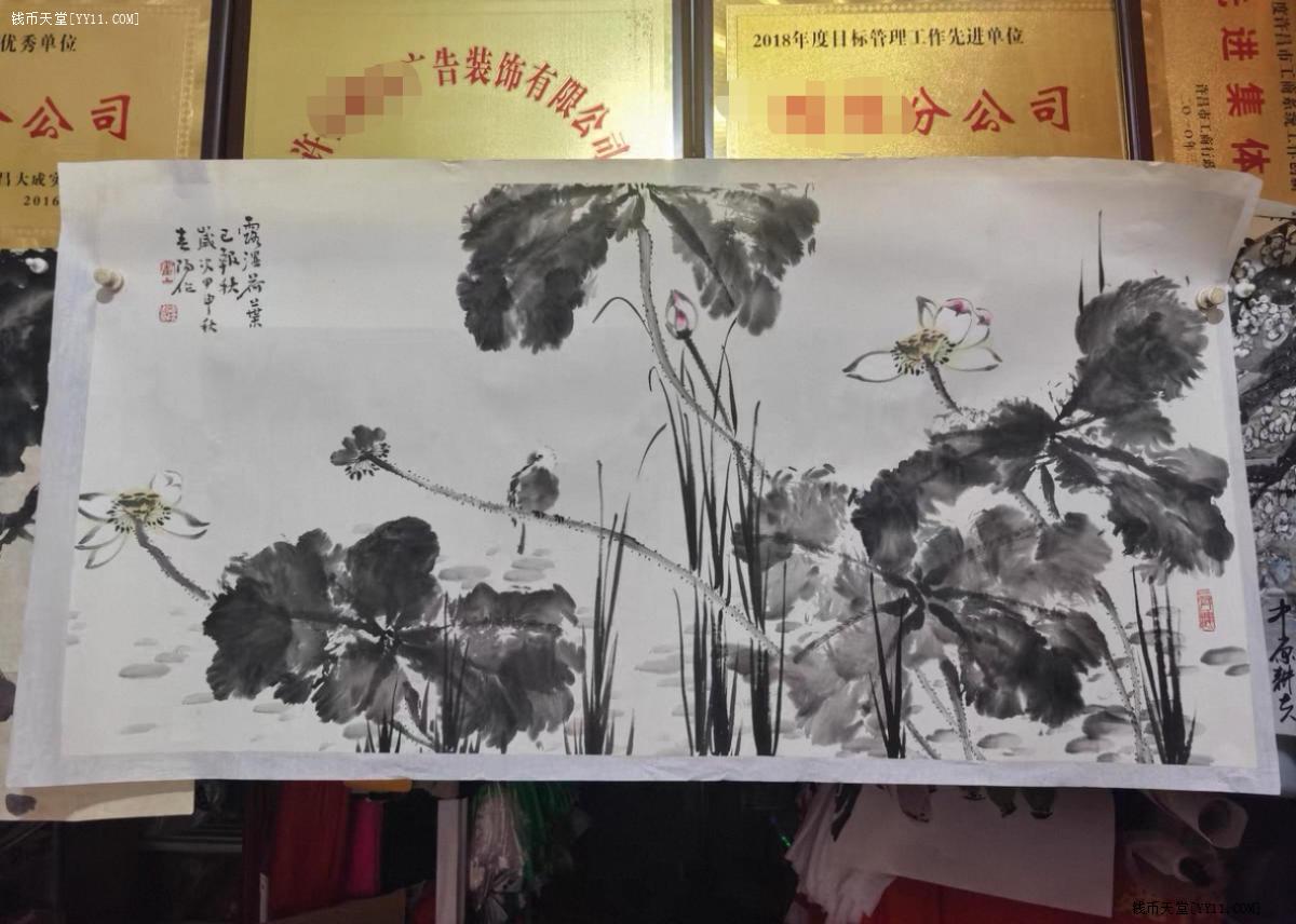 钱币天堂·交易区详情·市价过万，霍春阳大师四尺整张花鸟精品力作上拍