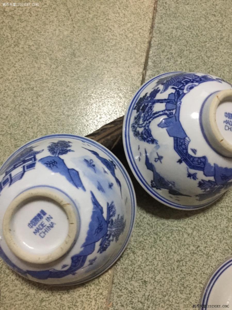 钱币天堂·交易区详情·解放初人民瓷厂景德镇款山水人物盘碗六个