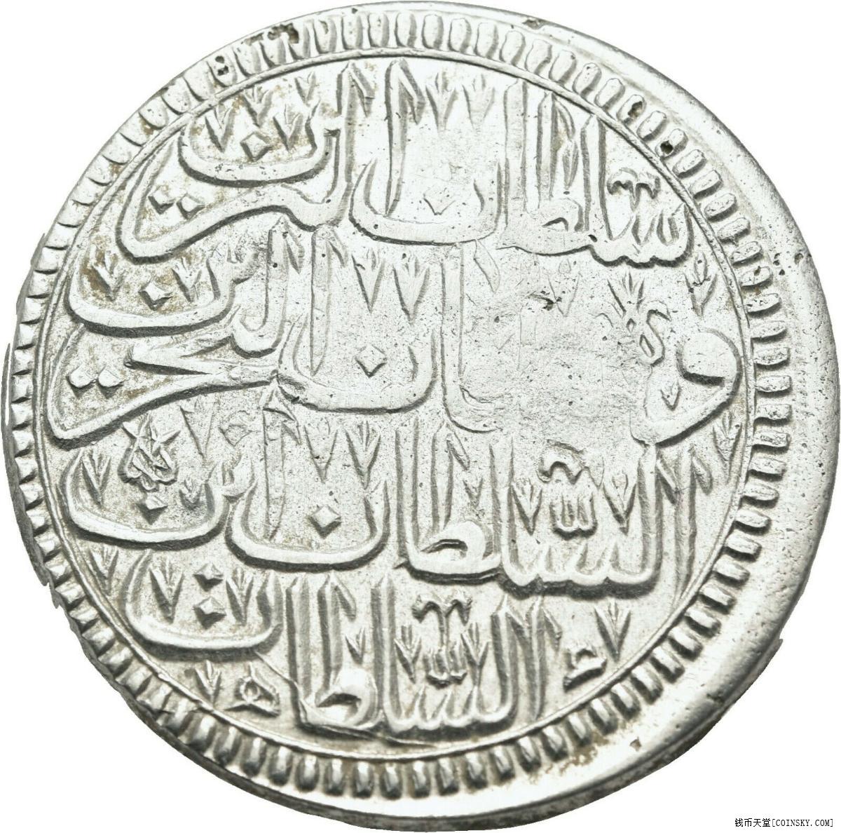 奥斯曼土耳其ah1115(1703)年艾哈迈德三世1zolota银币