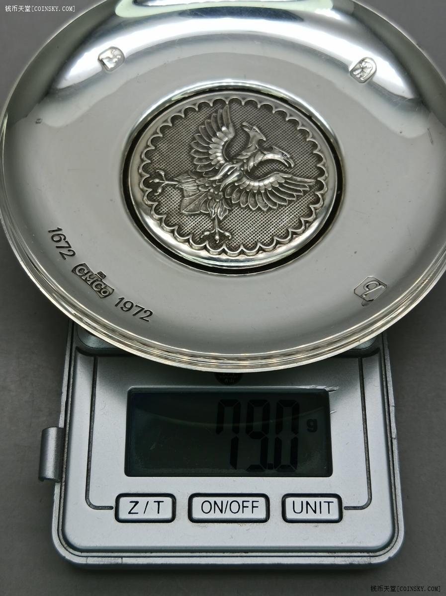 英国纯银古董调味盘,精美华丽,走狮银标