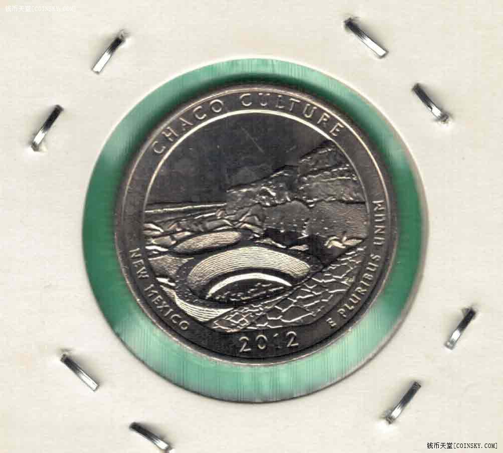 美国2012年25分第12枚国家公园纪念币s版unc