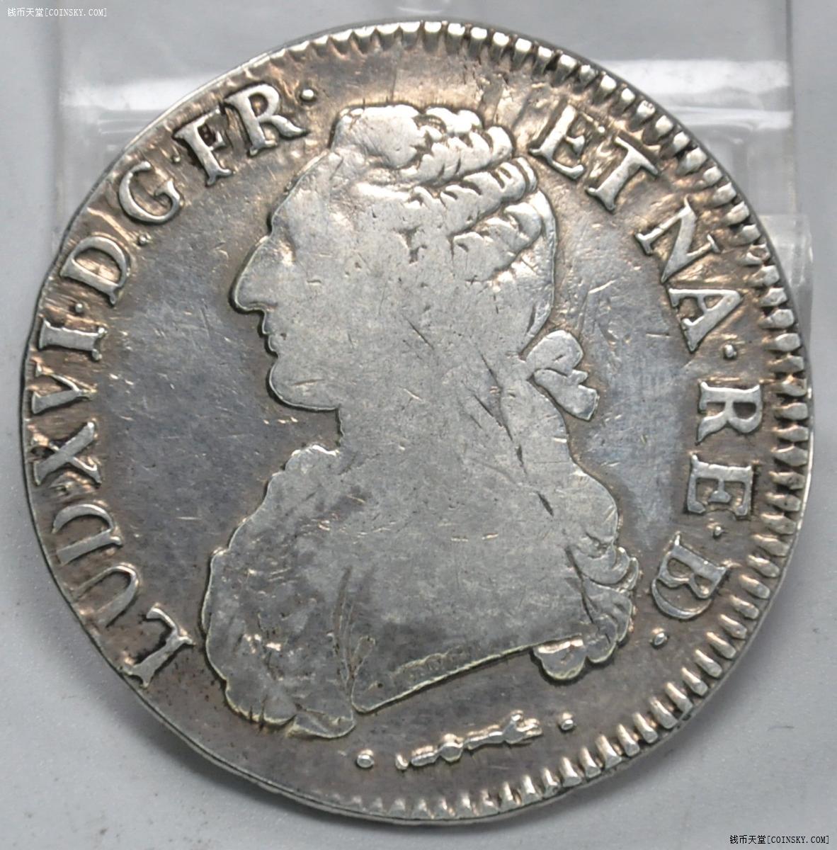 法国1779年路易十六1埃居大银币银币