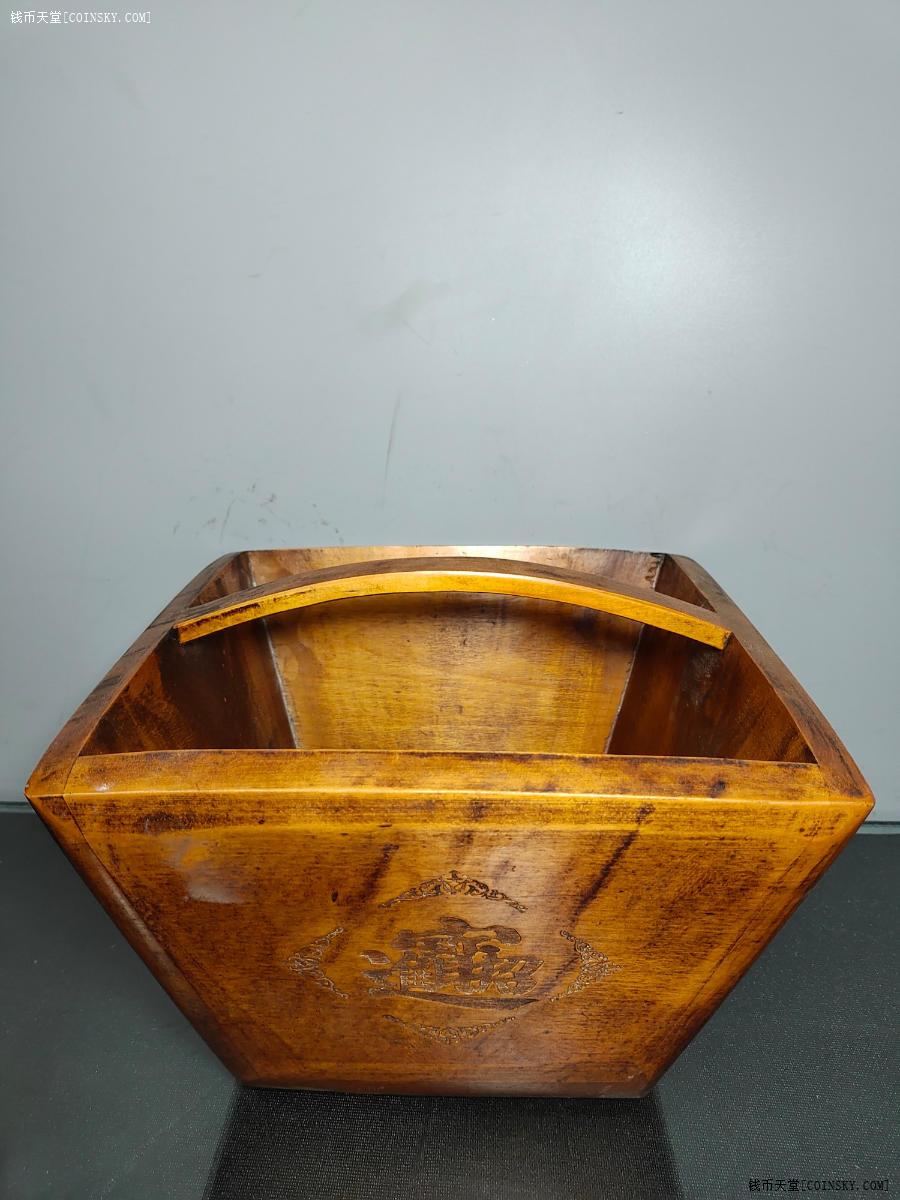 交易区详情·旧藏老黄杨木日进斗金福满仓 纯手工雕刻招财进宝斗摆件