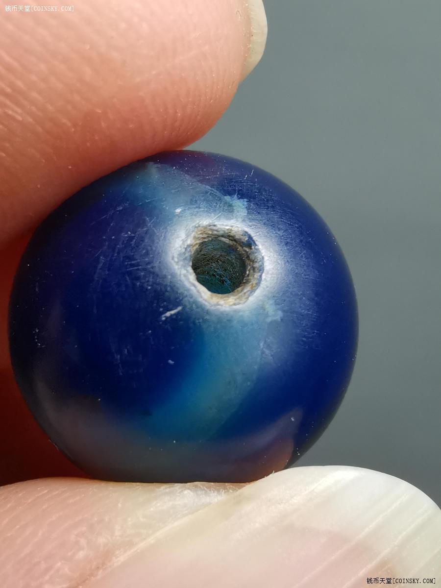 钱币天堂·交易区详情·柳人魏 清藏传 天眼 蓝玛瑙佛珠 精品古珠系列