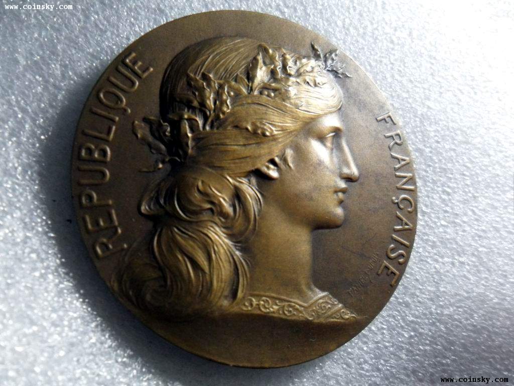 法国自由女神版高浮雕50mm63克大铜章