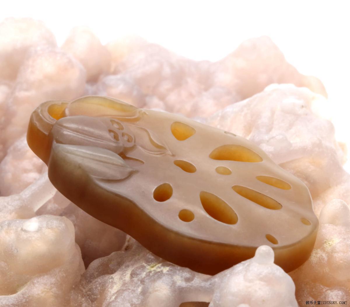 钱币天堂·交易区详情·和田玉糖料莲藕 佳偶天成