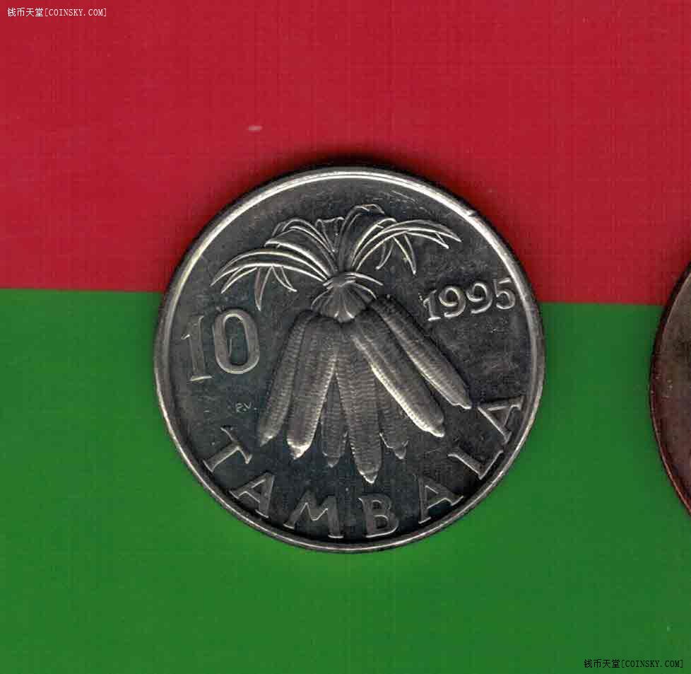 马拉维1995年10坦巴拉实物如图近九品