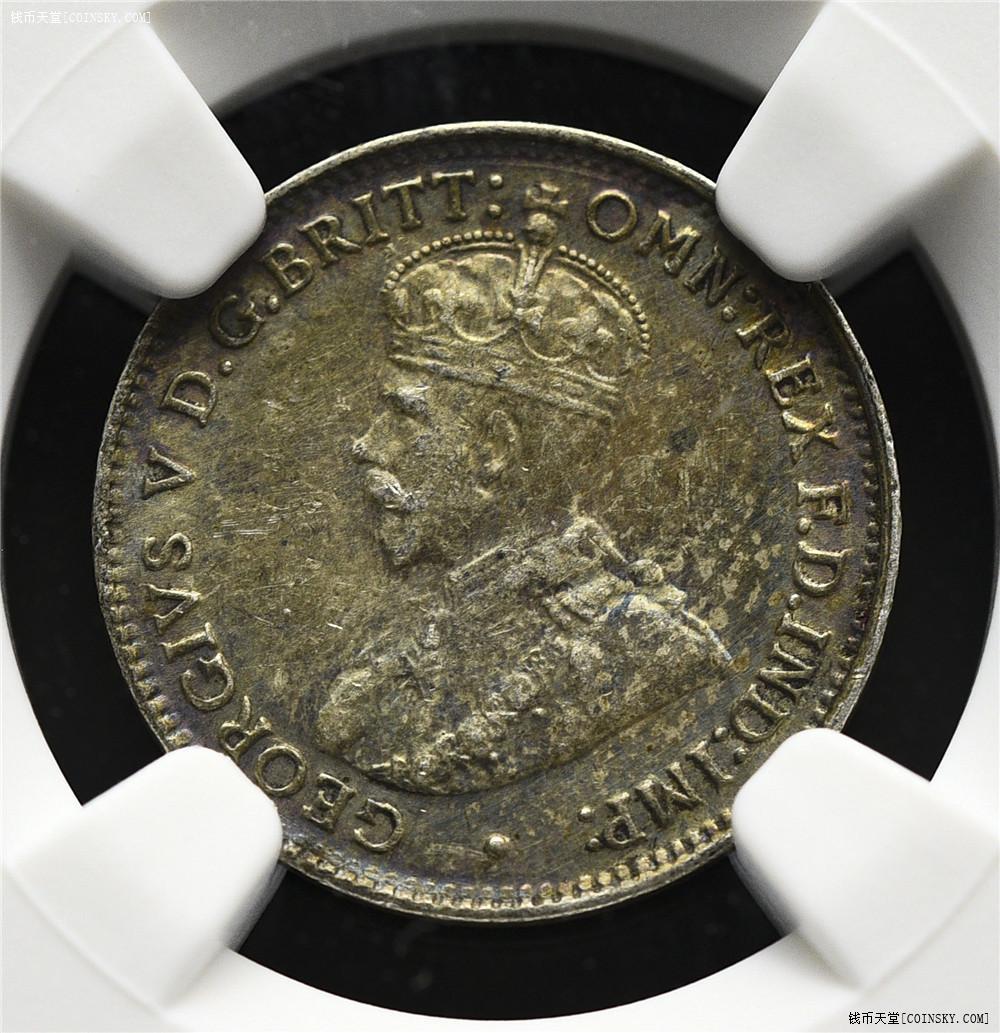 钱币天堂·交易区详情·ngc ms61 五彩1925年澳大利亚3便士银币