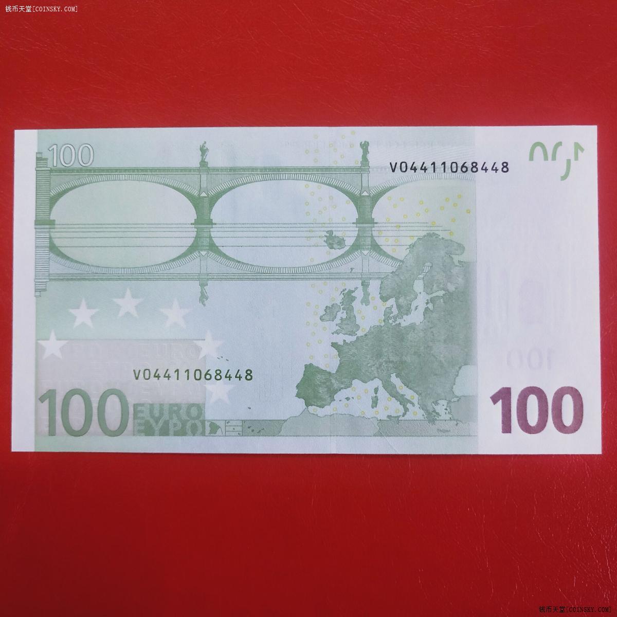100欧元 欧元纸币图片